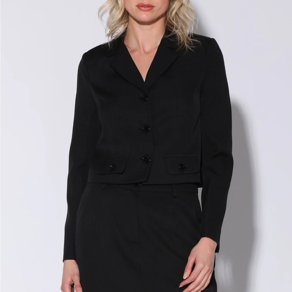 Walter Baker Javi Cropped Blazer, Black, Sz XS